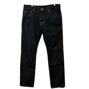 Vintage‎ Deep Pocket Jeans Co Jeans Mens 34x34 Dark Blue Denim Straight USA Made